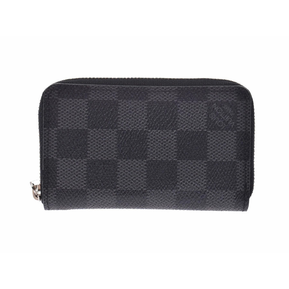 Louis Vuitton Graphite Black Zippy Wallet Black Leather